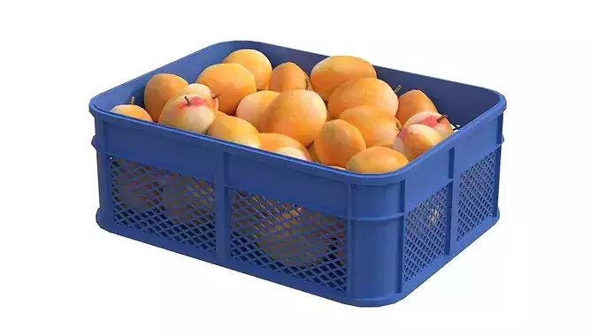 Mango Plastic Crate Low-poly 3D model