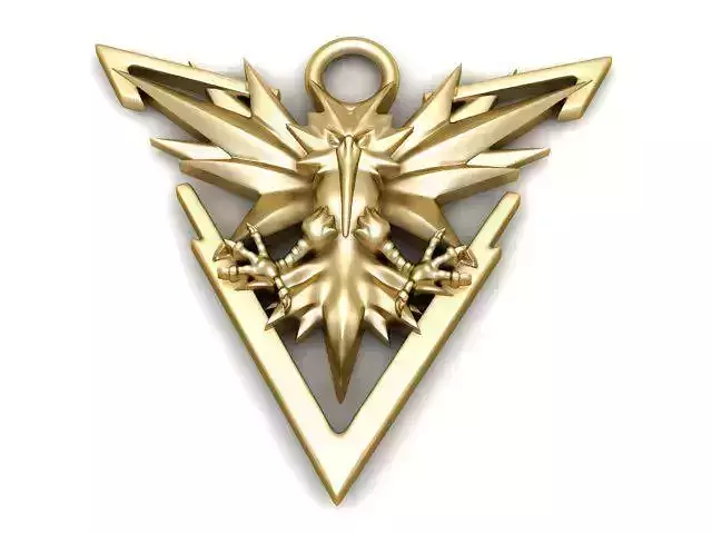 Pendant golden eagle medallion