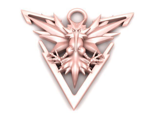 Pendant golden eagle medallion 3D print model_1