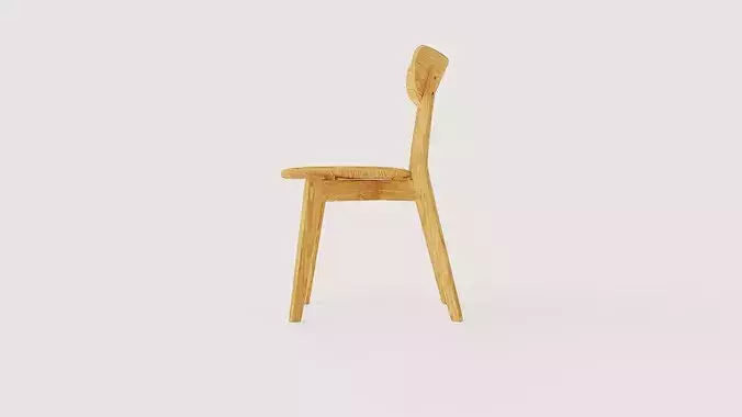 Dining chair Roxby Low-poly 3D model 3