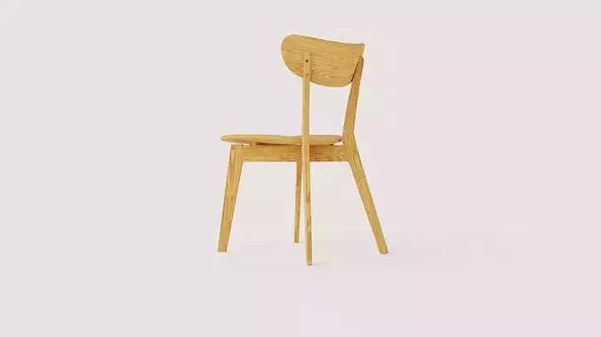 Dining chair Roxby Low-poly 3D model 4