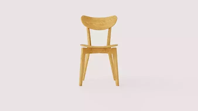 Dining chair Roxby Low-poly 3D model 2