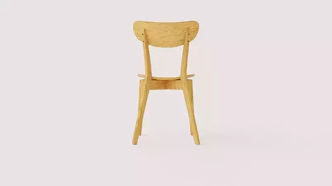 Dining chair Roxby Low-poly 3D model 5