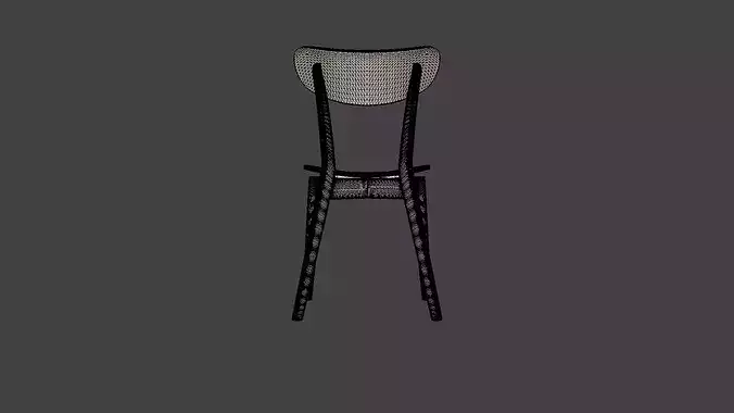Dining chair Roxby Low-poly 3D model 6