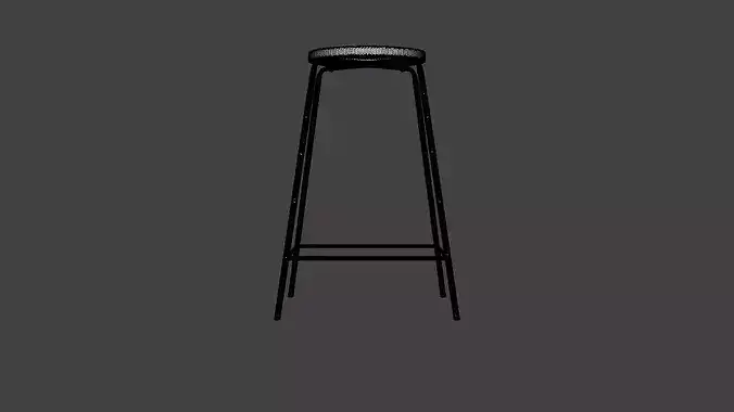 Meraki bar stool Low-poly 3D model 6