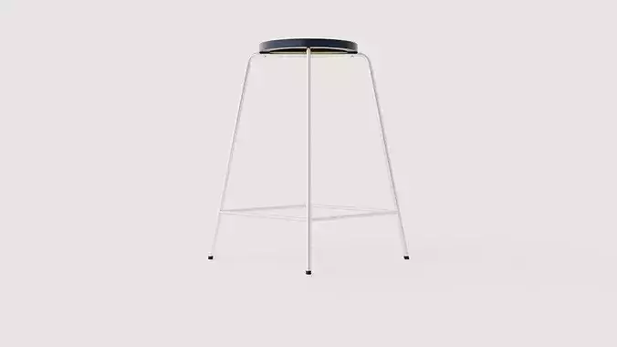 Meraki bar stool Low-poly 3D model 4