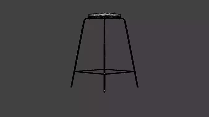 Meraki bar stool Low-poly 3D model 7