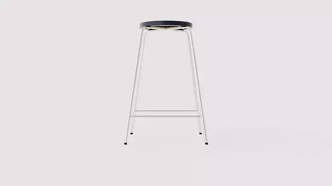 Meraki bar stool Low-poly 3D model 5