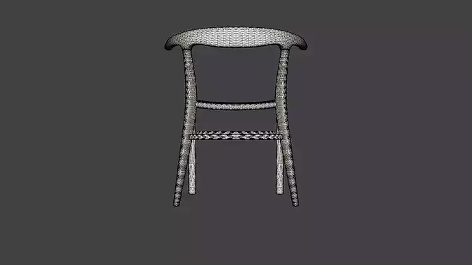 Nattavaara Chair Low-poly 3D model 6