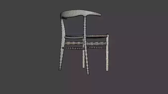 Nattavaara Chair Low-poly 3D model 7