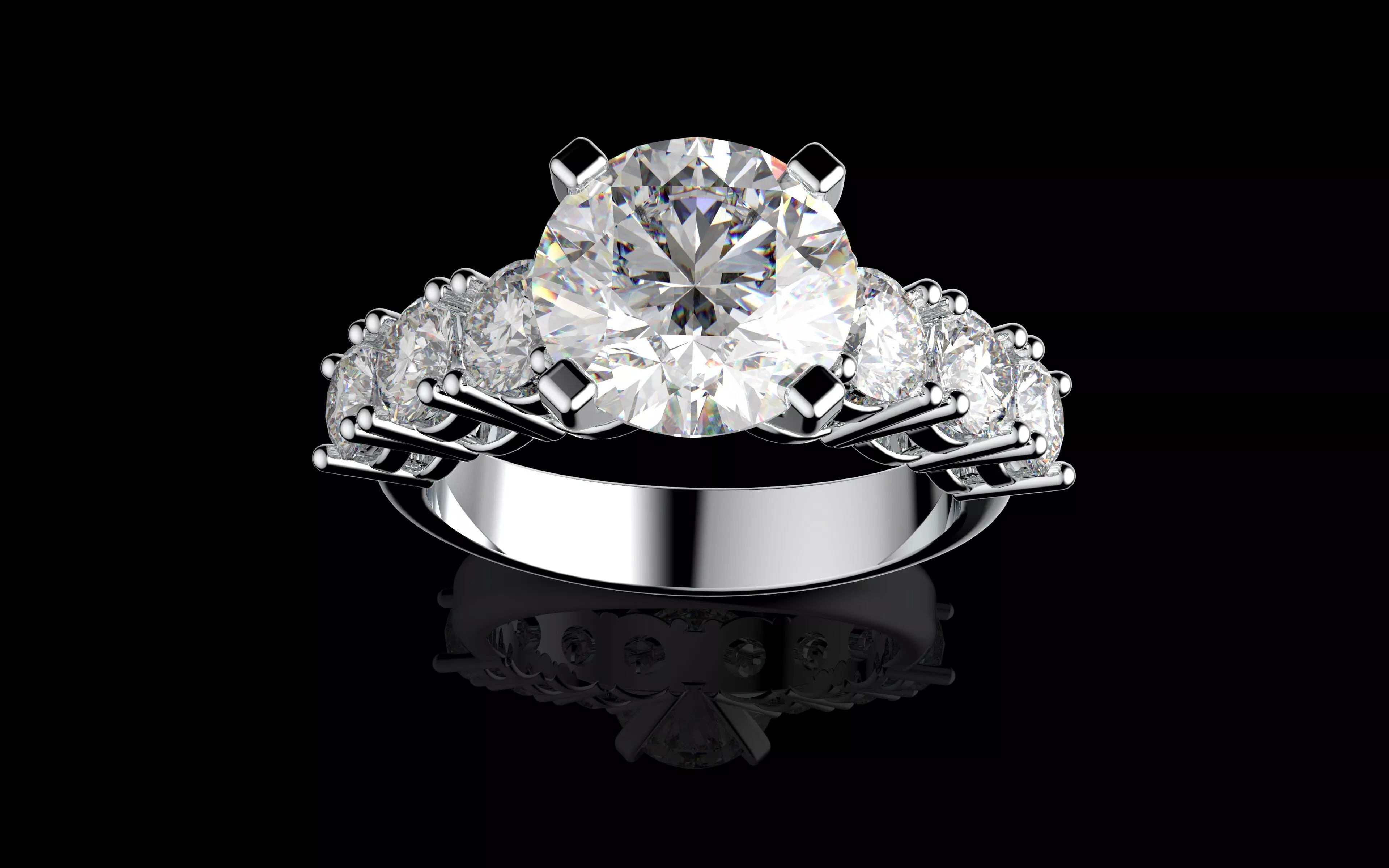 Elegant Ring 3dm STL Ready for Casting Model N1745 3D print model