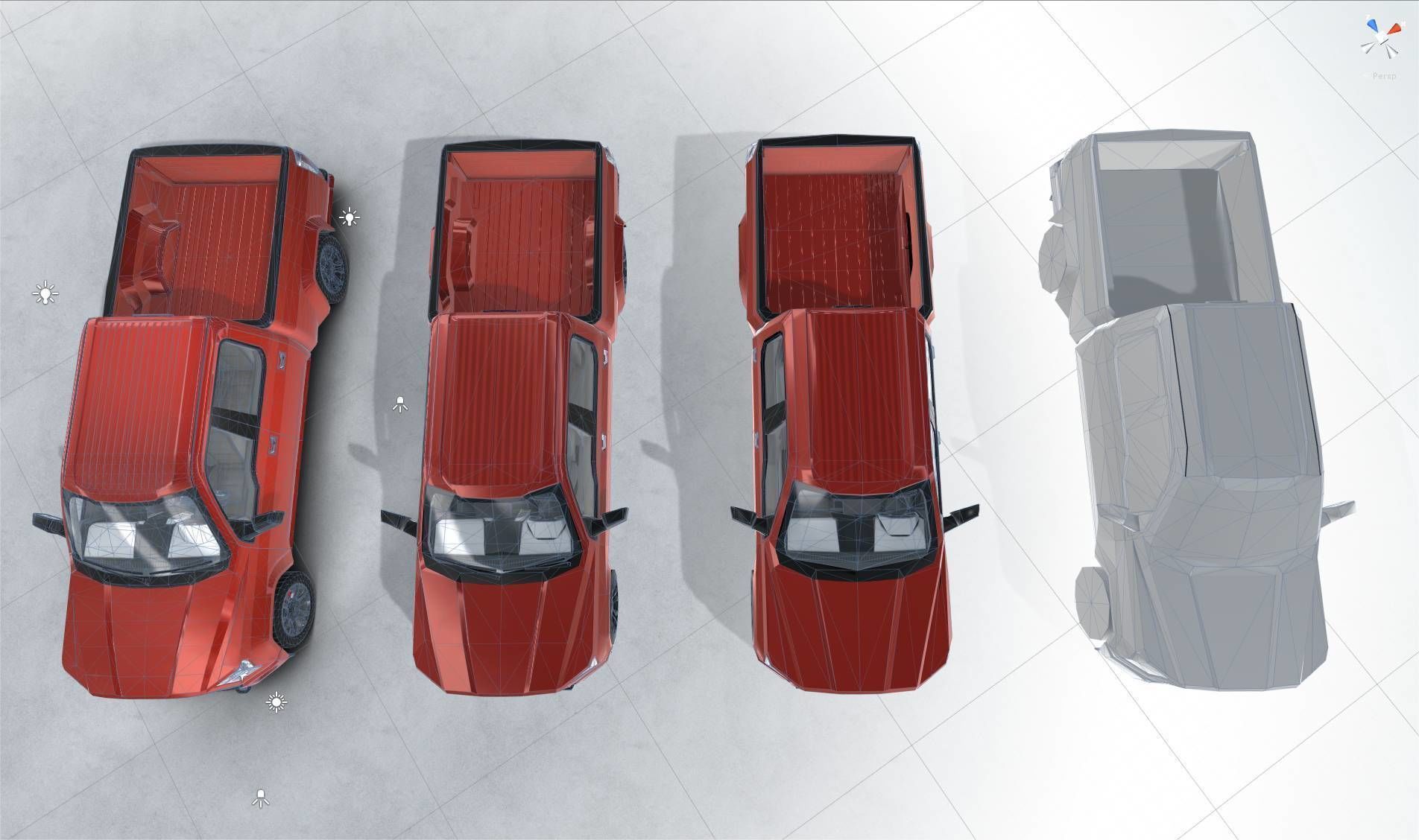 Generic Pickup Realtime Low-poly 3D model_9