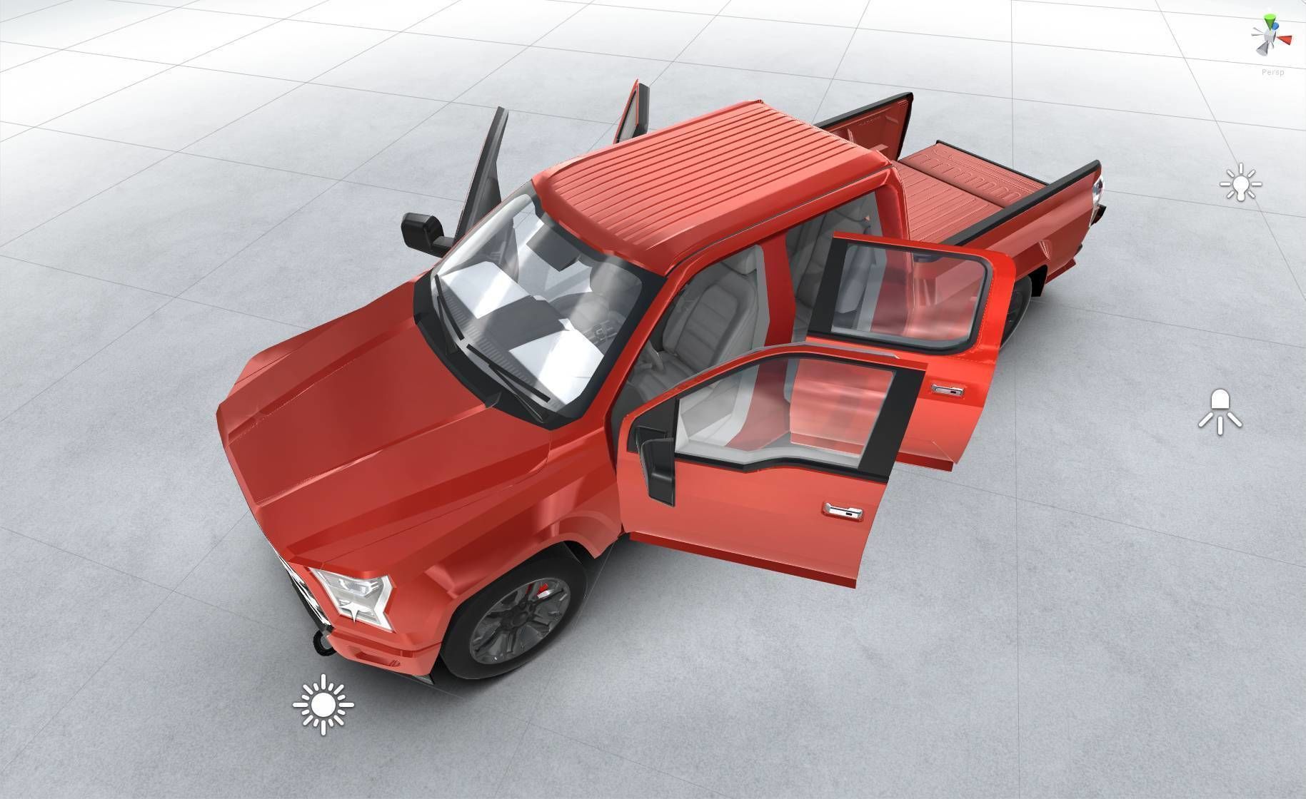 Generic Pickup Realtime Low-poly 3D model_6