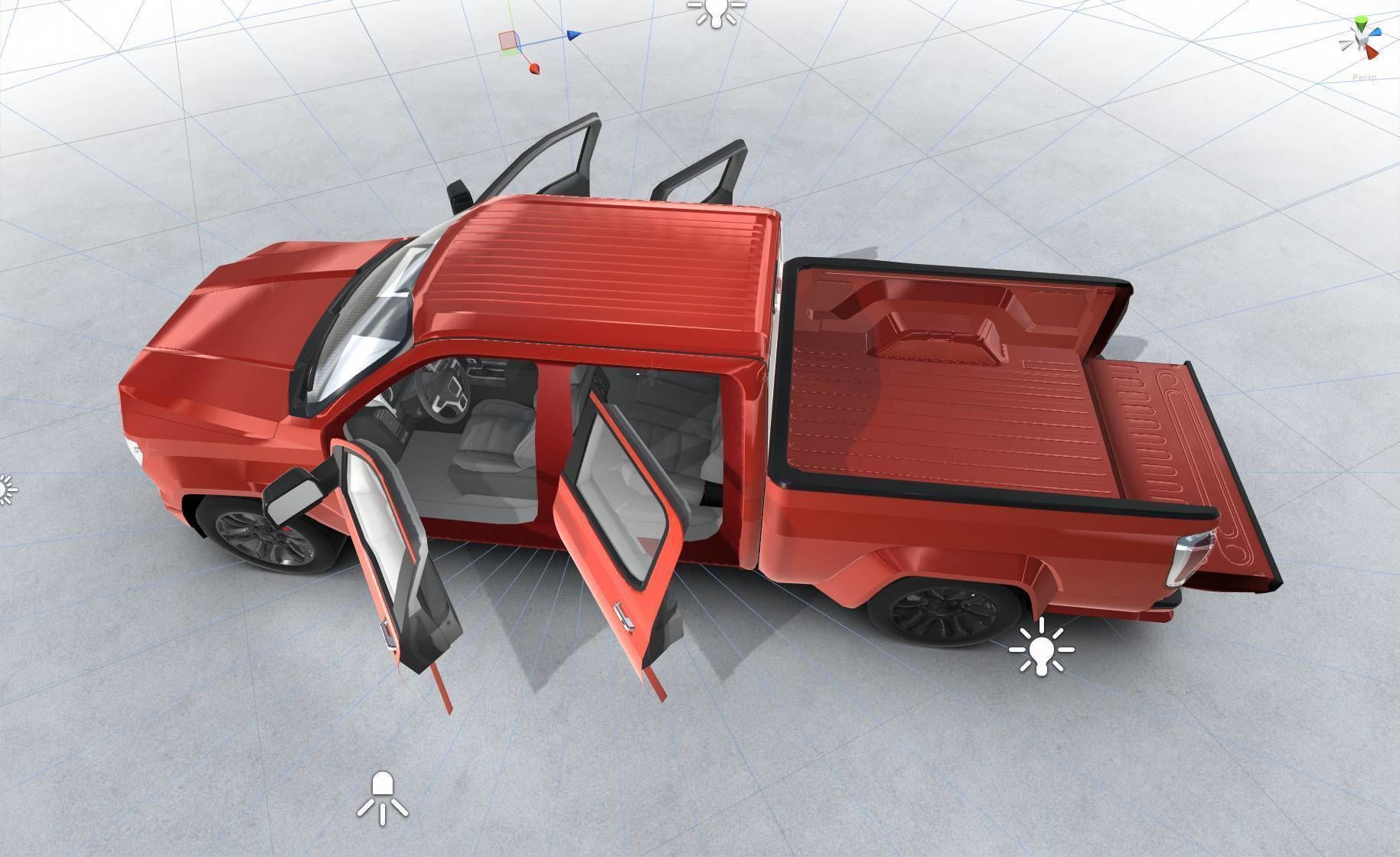 Generic Pickup Realtime Low-poly 3D model_7