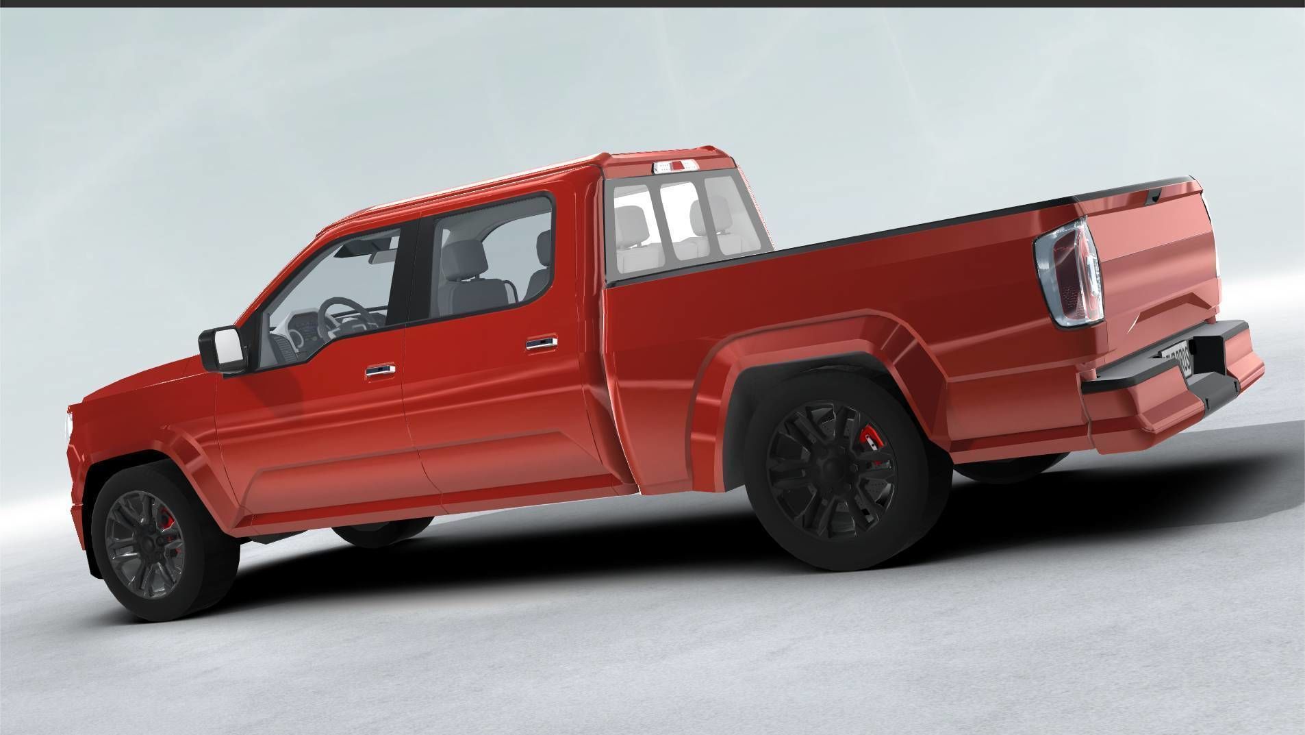 Generic Pickup Realtime Low-poly 3D model_2