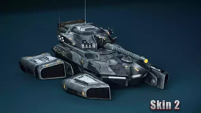 Sci-Fi Transport - Tank Low-poly 3D model 6