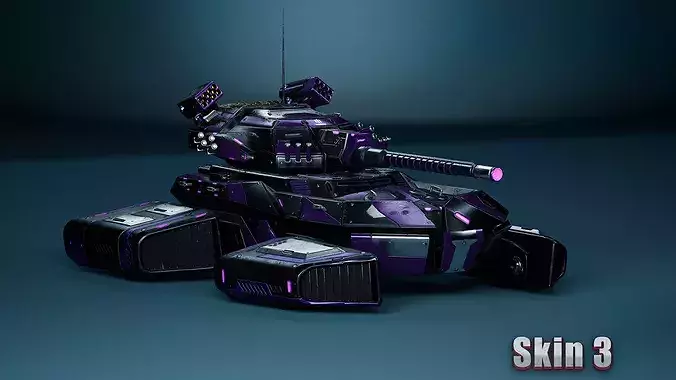 Sci-Fi Transport - Tank Low-poly 3D model 7