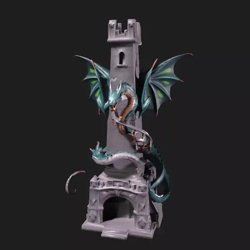 Dragon Dice Tower 3D Model for Tabletop RPGs 3D model