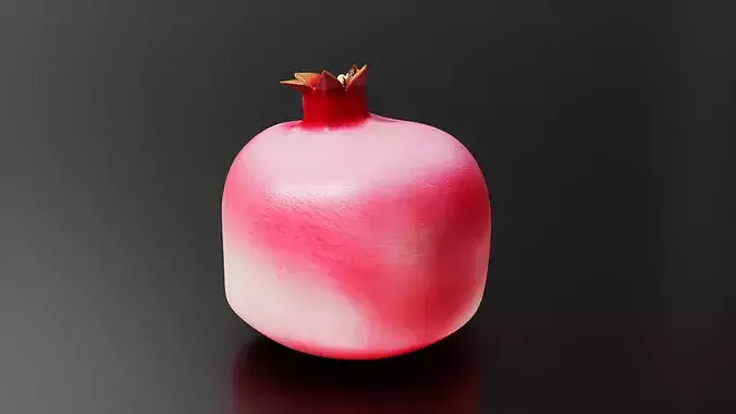 Pomegranate 03 Low-poly 3D model 4