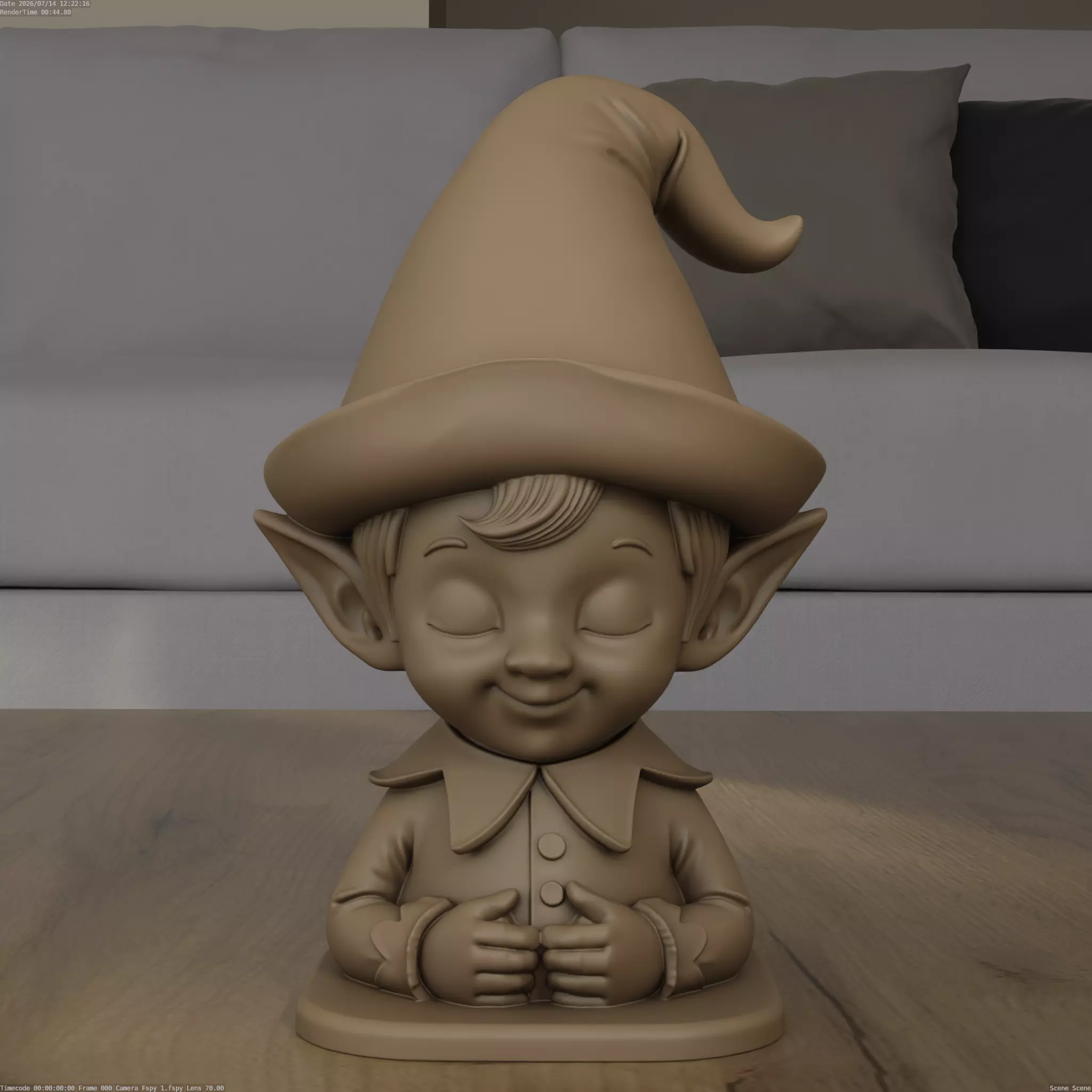 Cute Elf Figurine 3D Print STL Model 3D print model