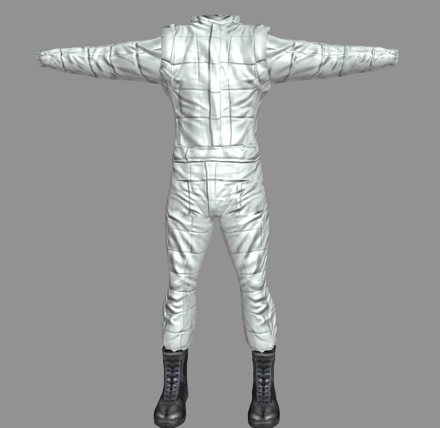 Character Cloth Low-poly 3D model_6