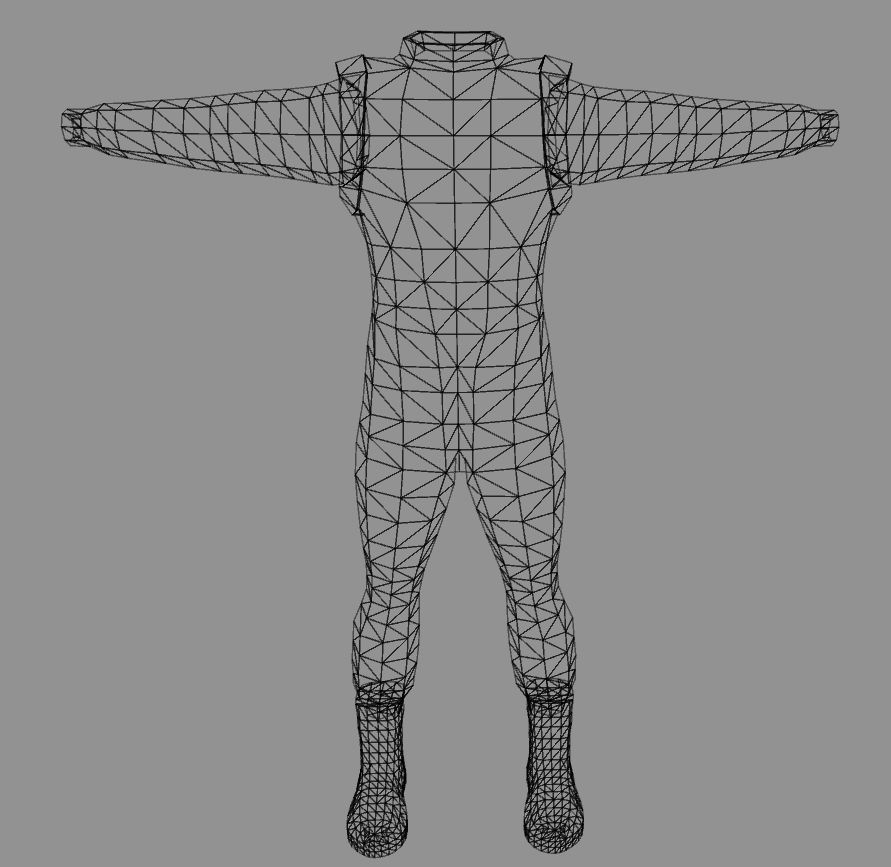 Character Cloth Low-poly 3D model_7