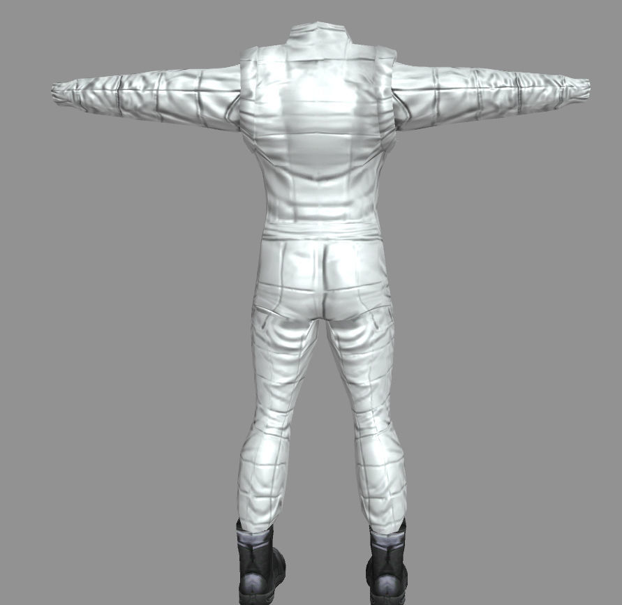 Character Cloth Low-poly 3D model_5