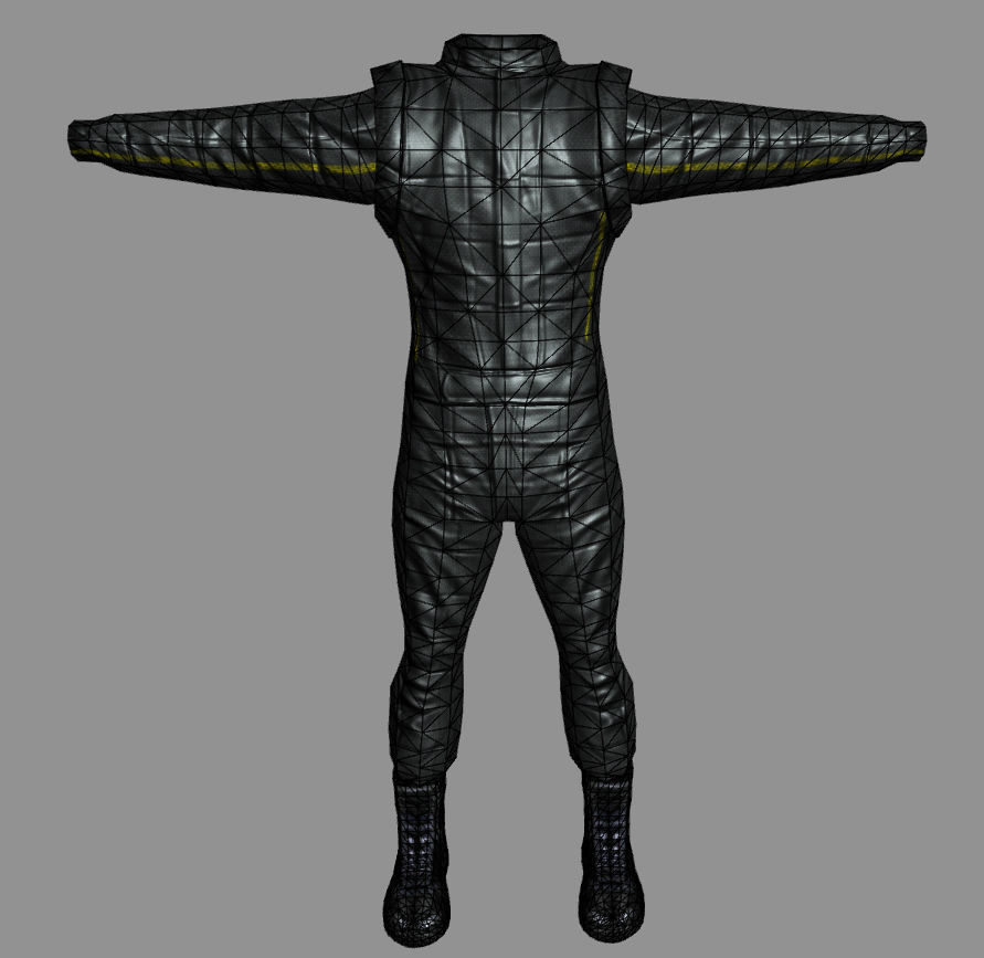 Character Cloth Low-poly 3D model_1