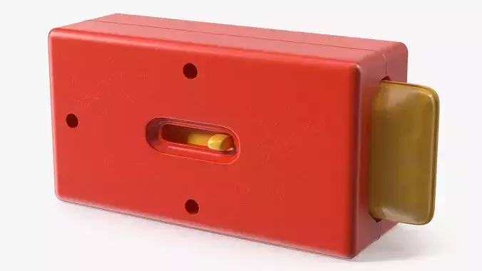 Vintage Toy Apple Pie in Box Plastic Red 3D model 2
