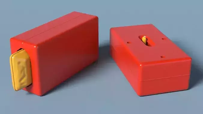 Vintage Toy Apple Pie in Box Plastic Red 3D model