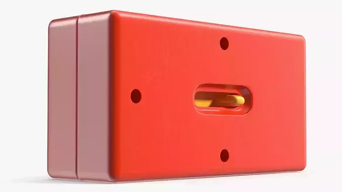 Vintage Toy Apple Pie in Box Plastic Red 3D model 5