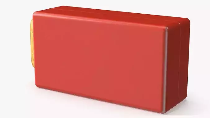 Vintage Toy Apple Pie in Box Plastic Red 3D model 4
