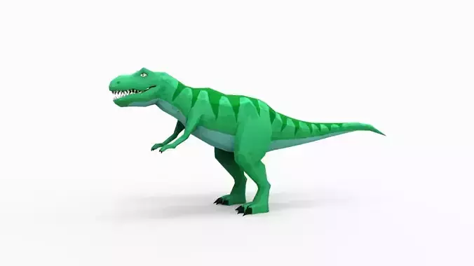 T-Rex Green - low-poly