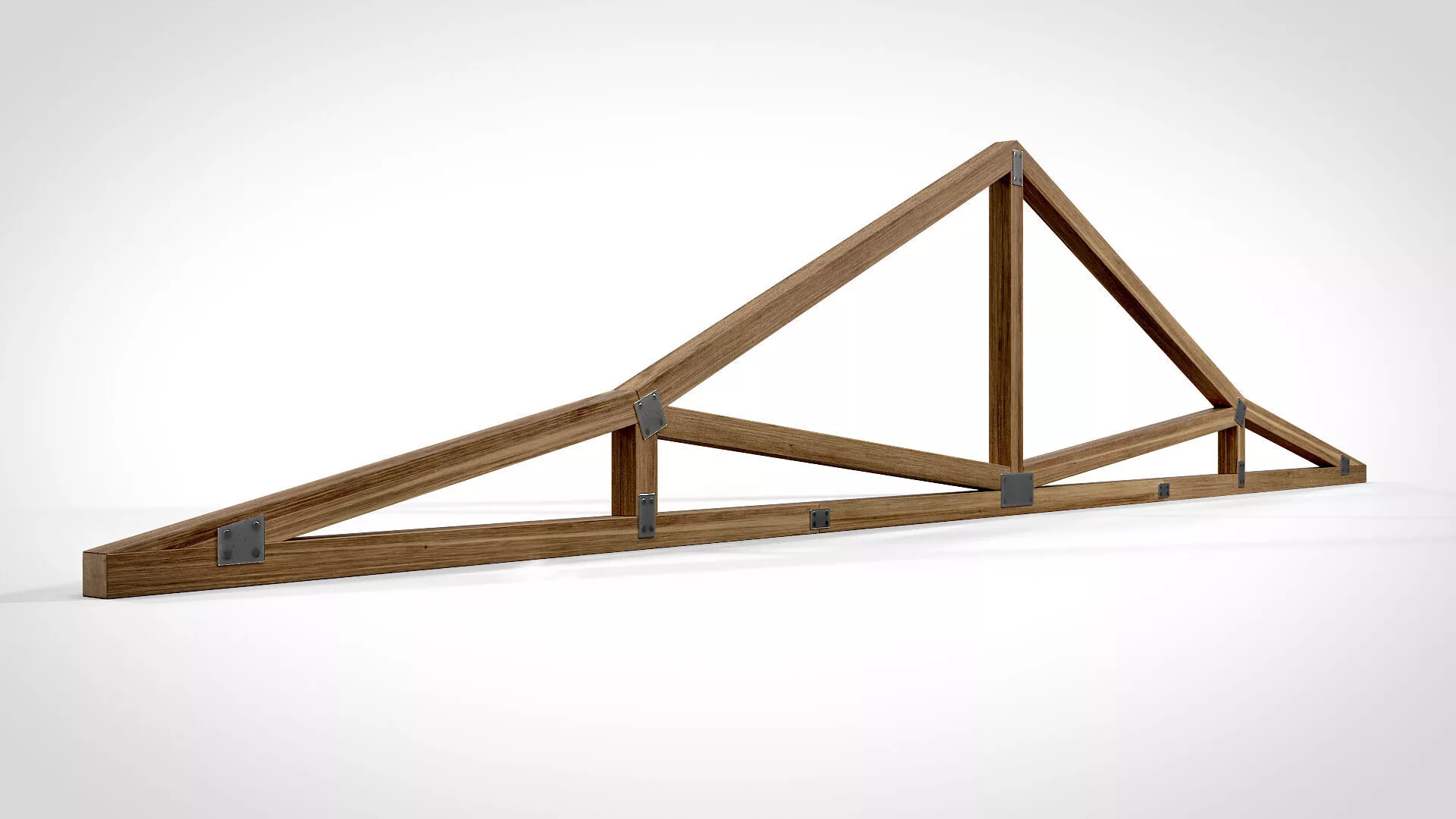 Wooden Truss Duo-Pitch PBR Low-poly 3D model