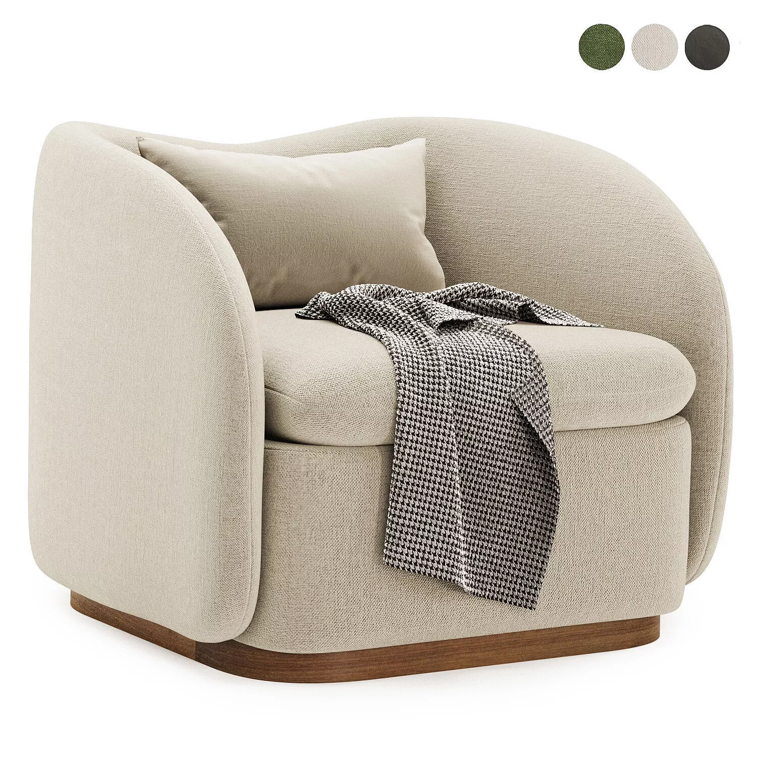 Kaufman Swivel Armchair 3D model