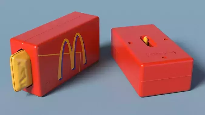 Vintage McDonalds Plastic Apple Pie Toy 1989 3D model 3