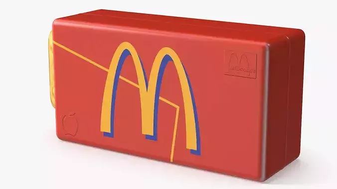 Vintage McDonalds Plastic Apple Pie Toy 1989 3D model 4