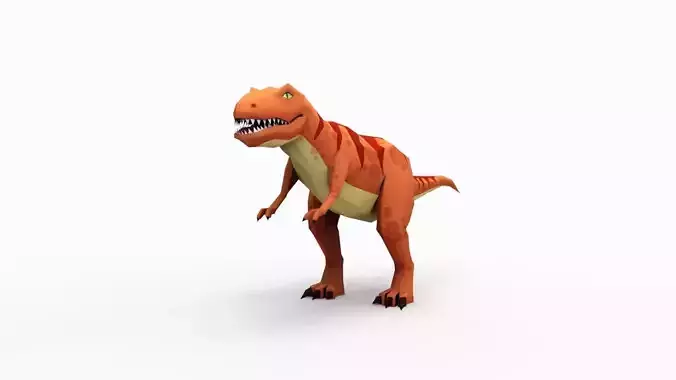 Tyrannosaurus rex Cartoon Orange 