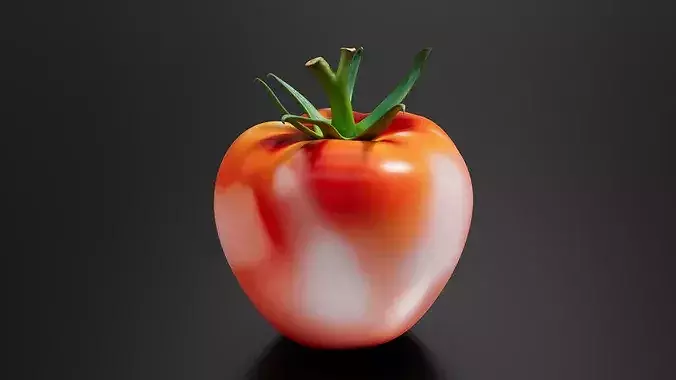 Tomato 03 Low-poly 3D model 2