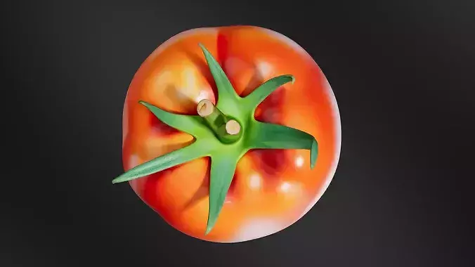 Tomato 03 Low-poly 3D model 6