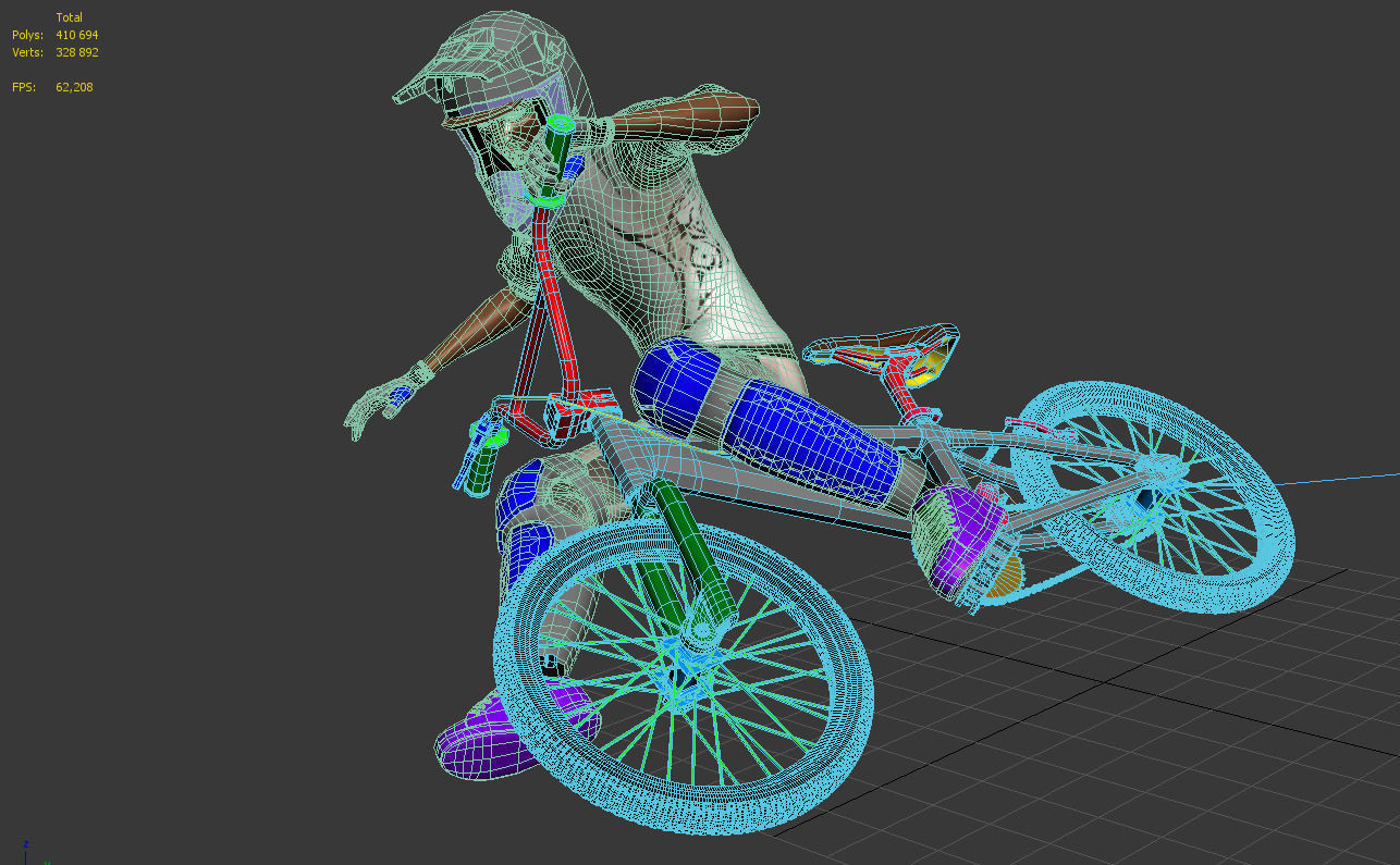 Biker - Rider - BMX 3D model_6