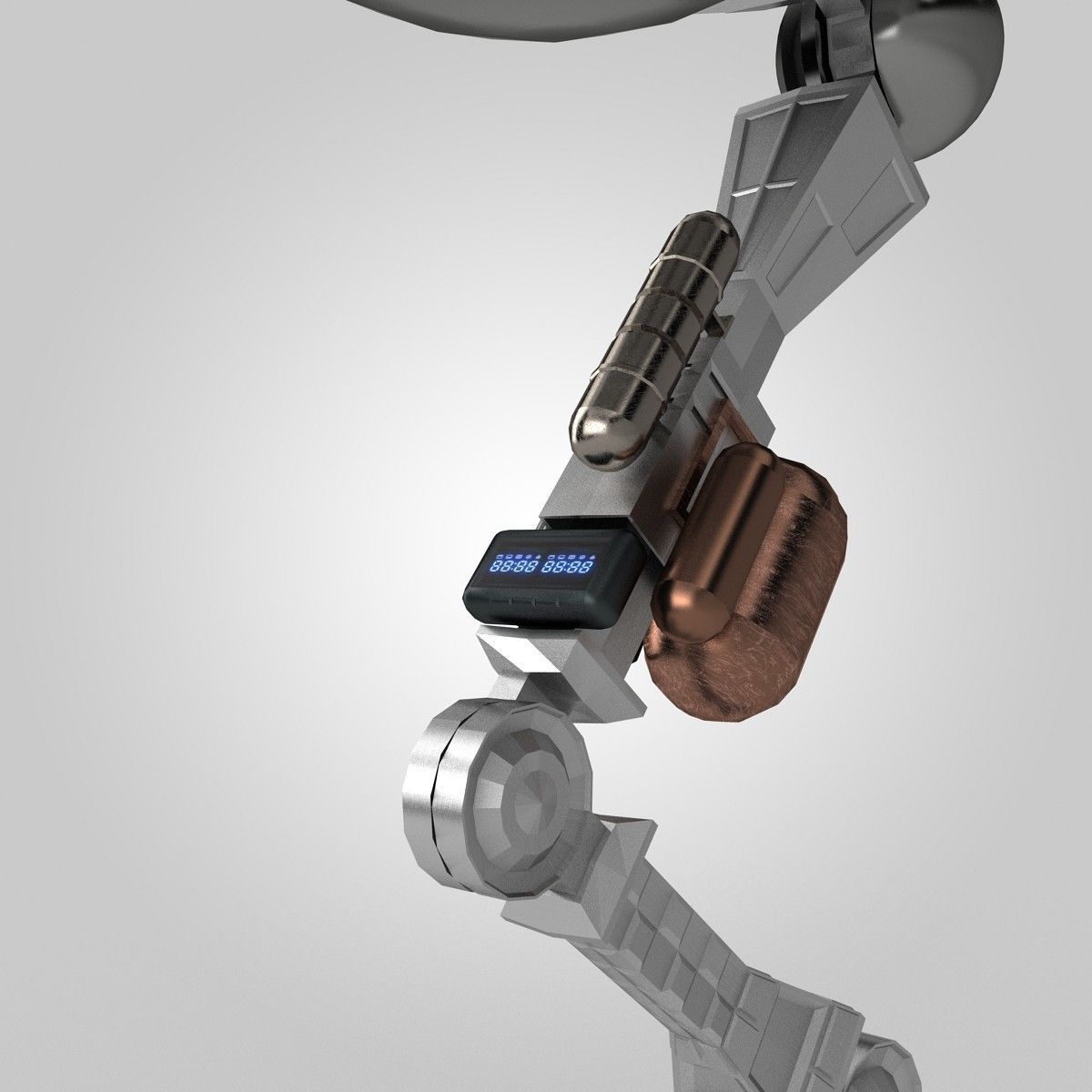 One Eye Robot Low-poly 3D model_5