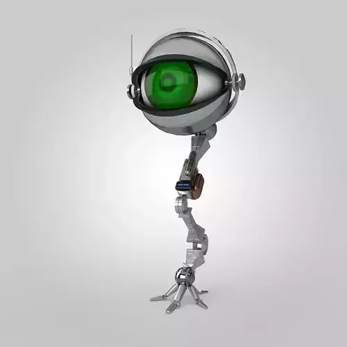 One Eye Robot Low-poly 3D model