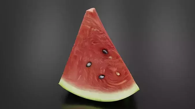 Watermelon 01 Low-poly 3D model 5