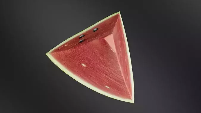 Watermelon 01 Low-poly 3D model 6