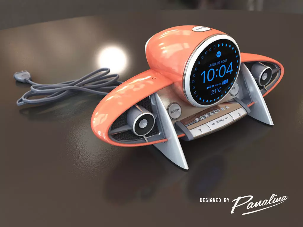 Digital Vintage Clock-Radio DreamLiner II - 3d model 3D model_0