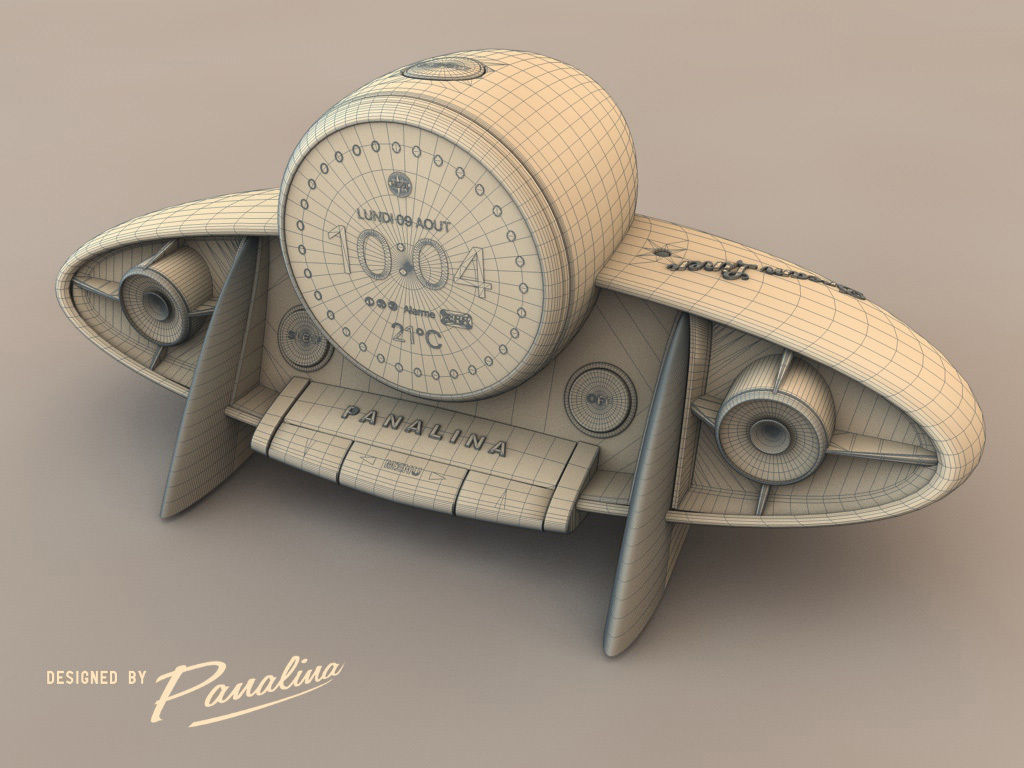 Digital Vintage Clock-Radio DreamLiner II - 3d model 3D model_5