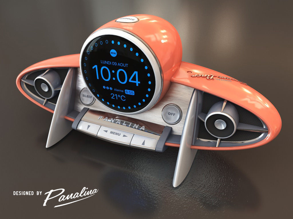 Digital Vintage Clock-Radio DreamLiner II - 3d model 3D model_1