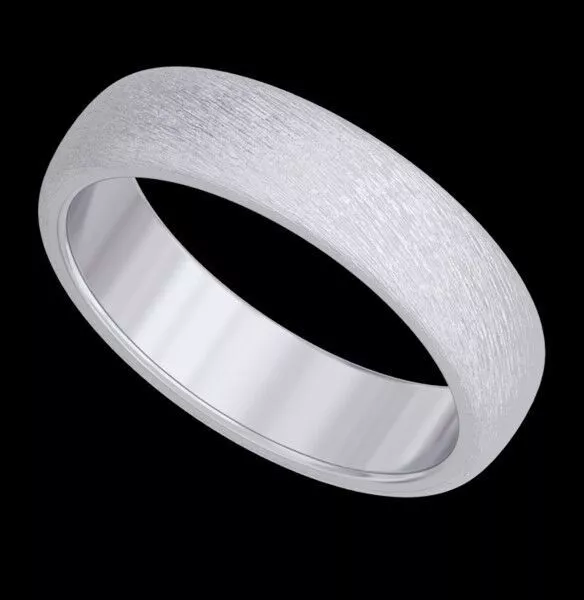 Brushed Finish Comfort-Fit Wedding Band 3D print model