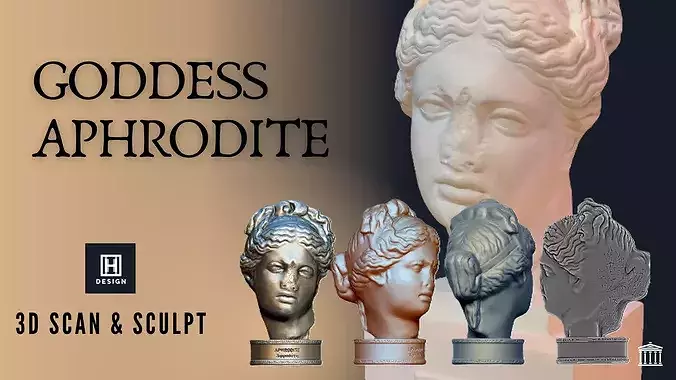 APHRODITE GODDESS HEAD  3D SCAN AND PRINTABLE SCULPTURE